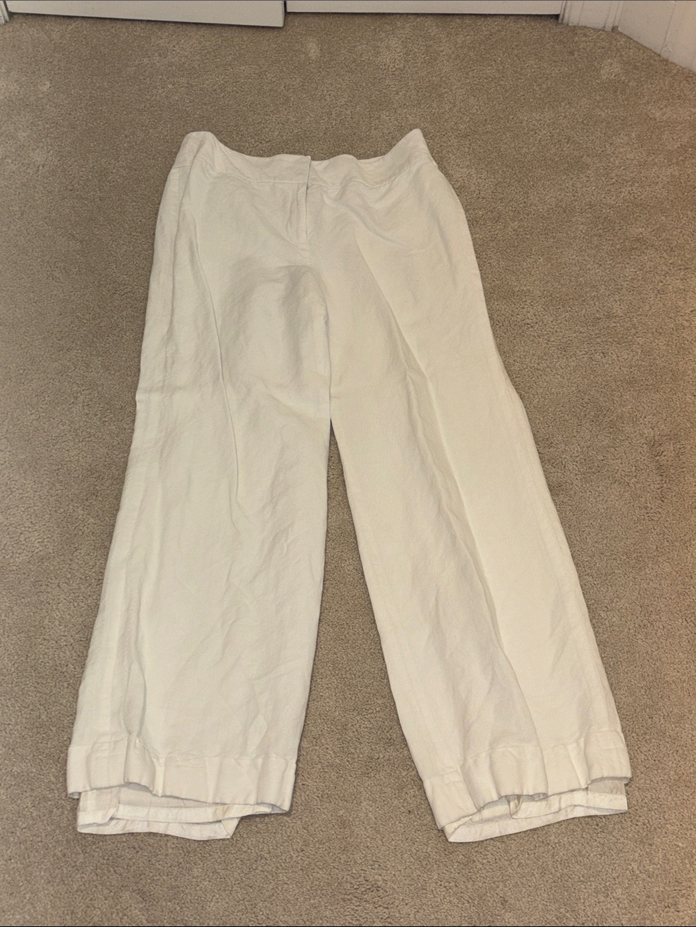 LOFT White Linen Pant